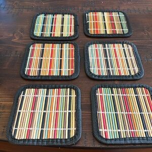 Bamboo stick coaster set of  6